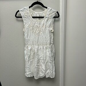 American Eagle White Embroidered Dress XXS